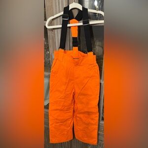 Bright Orange Kids Snow Ski Pants